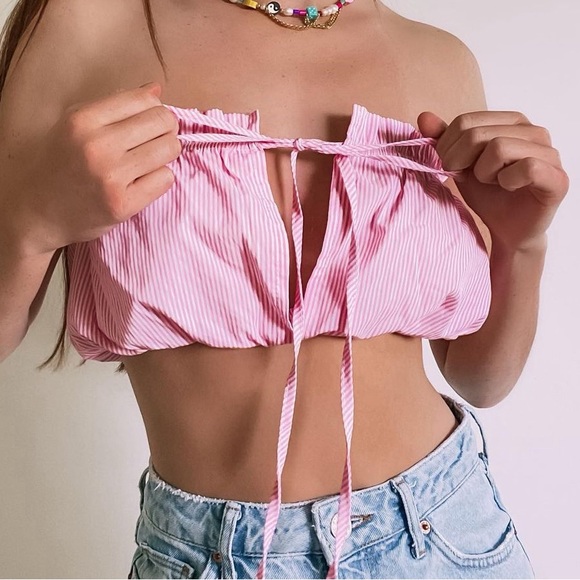 🌟bandeau tie top - Picture 1 of 3